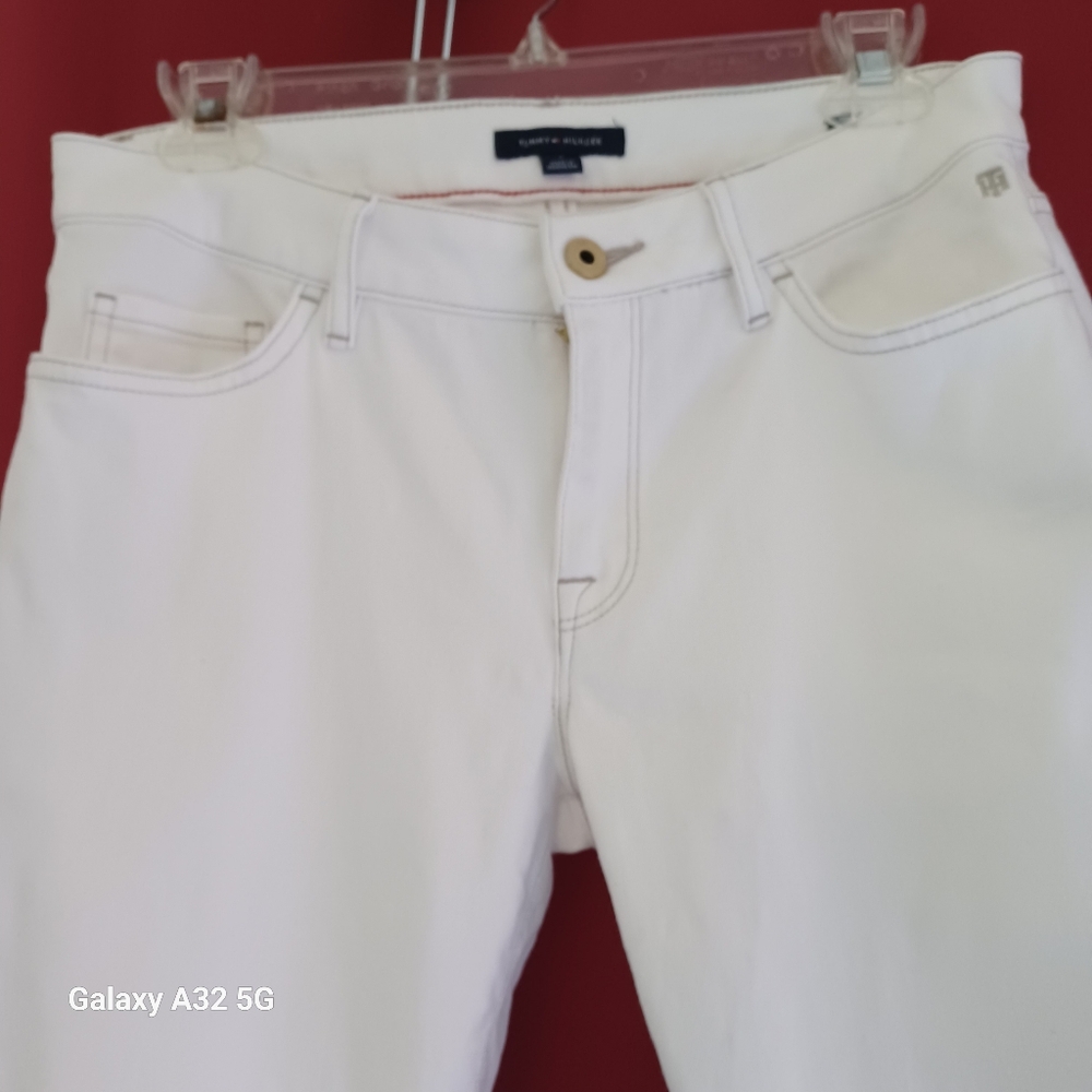 Tommy Hilfiger White Straight Leg Jeans Size 4 - Picture 5 of 12